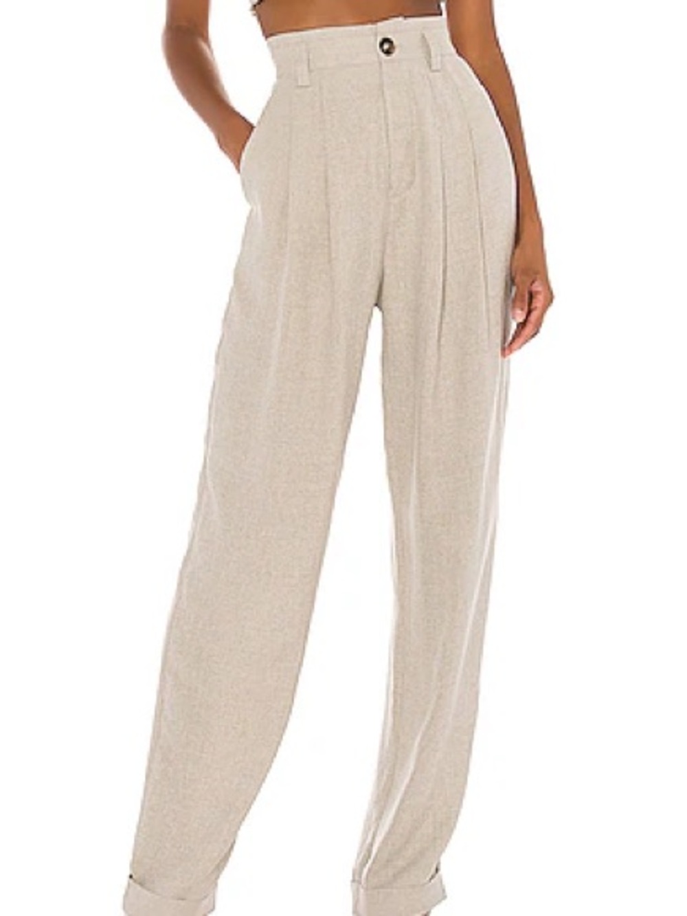 RONNY KOBO “GINEVRA” PLEATED TROUSER, SZ XS SAND NWT!
